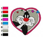 Looney Tunes Sylvester 08 Embroidery Design